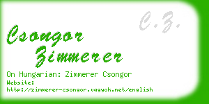 csongor zimmerer business card